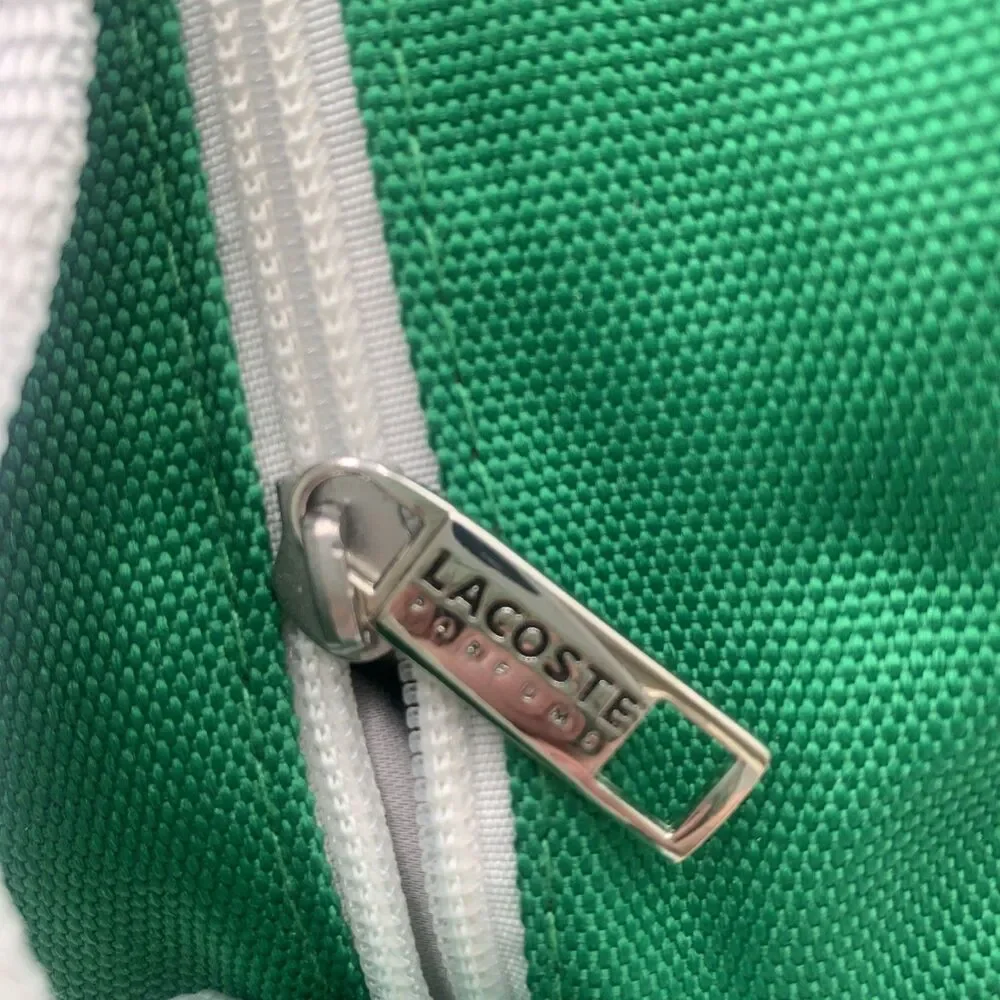 Lacoste Parfums Green Duffel Bag Gym Travel Weekend Carry-On Bag Crocodile Logo